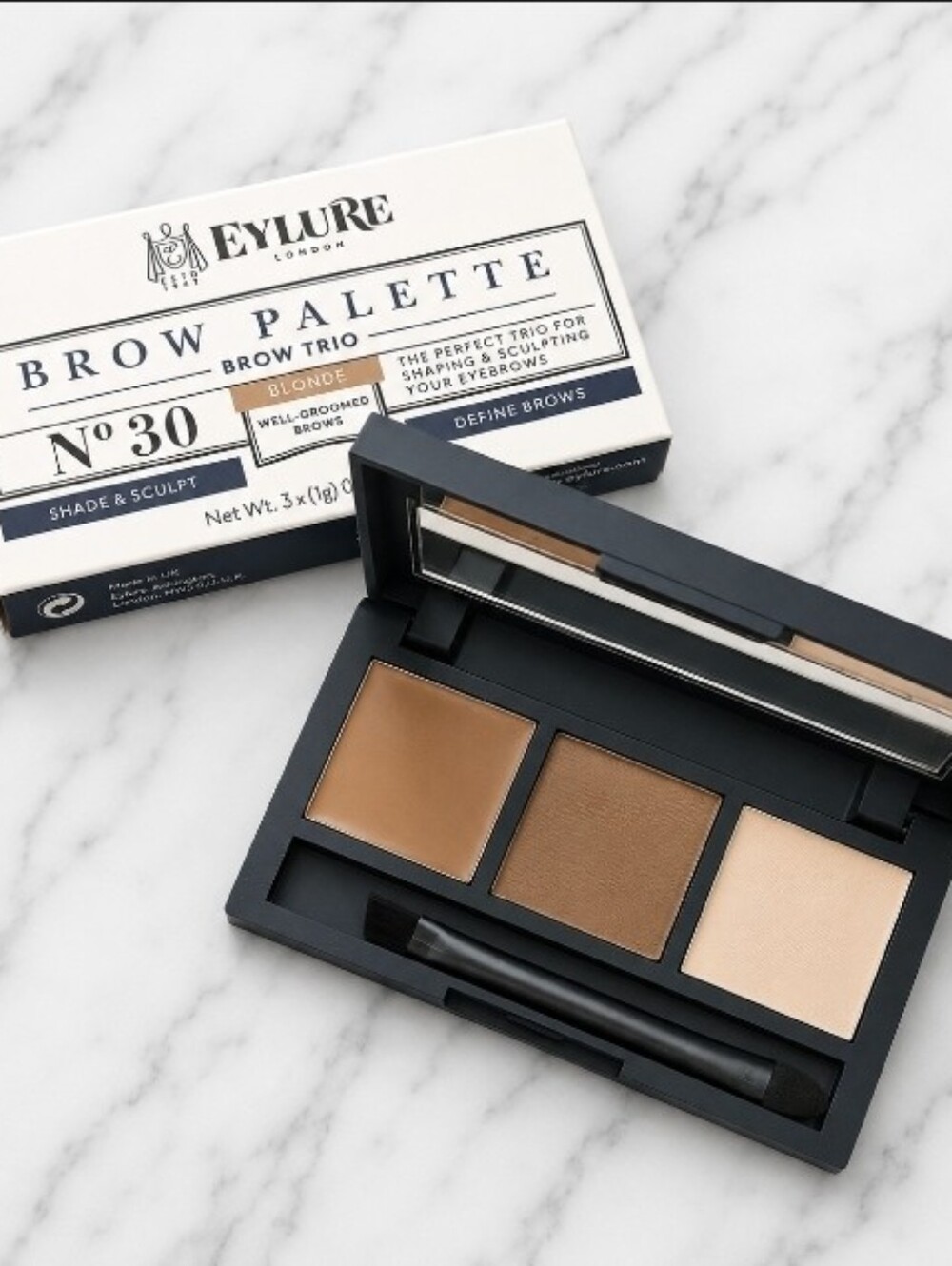 Eylure #30 BLONDE Brow Palette Brow Trio Shade & Sculpt NIB!